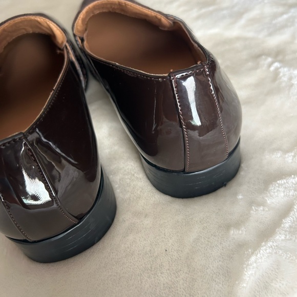 PARRAZO Men's Patent Slip-On Loafer Shoes Color Brown size 12 - Picture 4 of 7